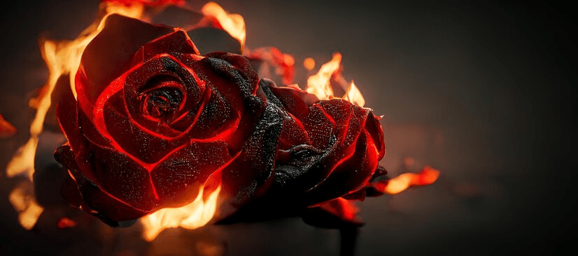burning roses meaning