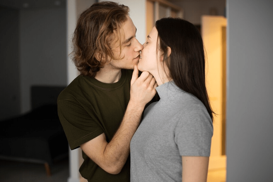 How do you respond when a guy kisses you slowly?